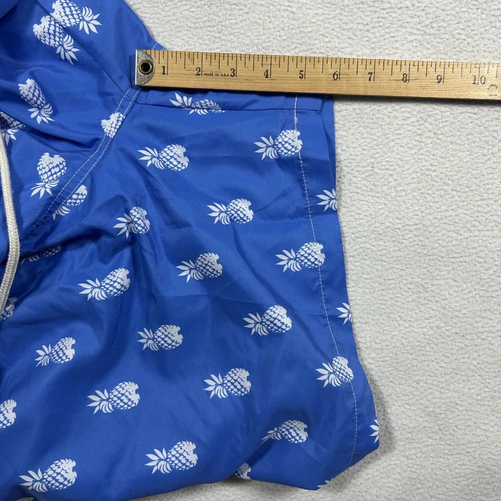 Polo Ralph Lauren Swim Trunks Mens Large Blue Pineapple Print Mesh Lined Shorts